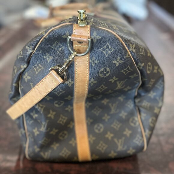 Louis Vuitton Keepal 60 Monogram Leather Duffle Bag Authentic - Picture 5 of 7